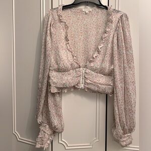 For Love & Lemons XL Ditsy Floral Crop Top